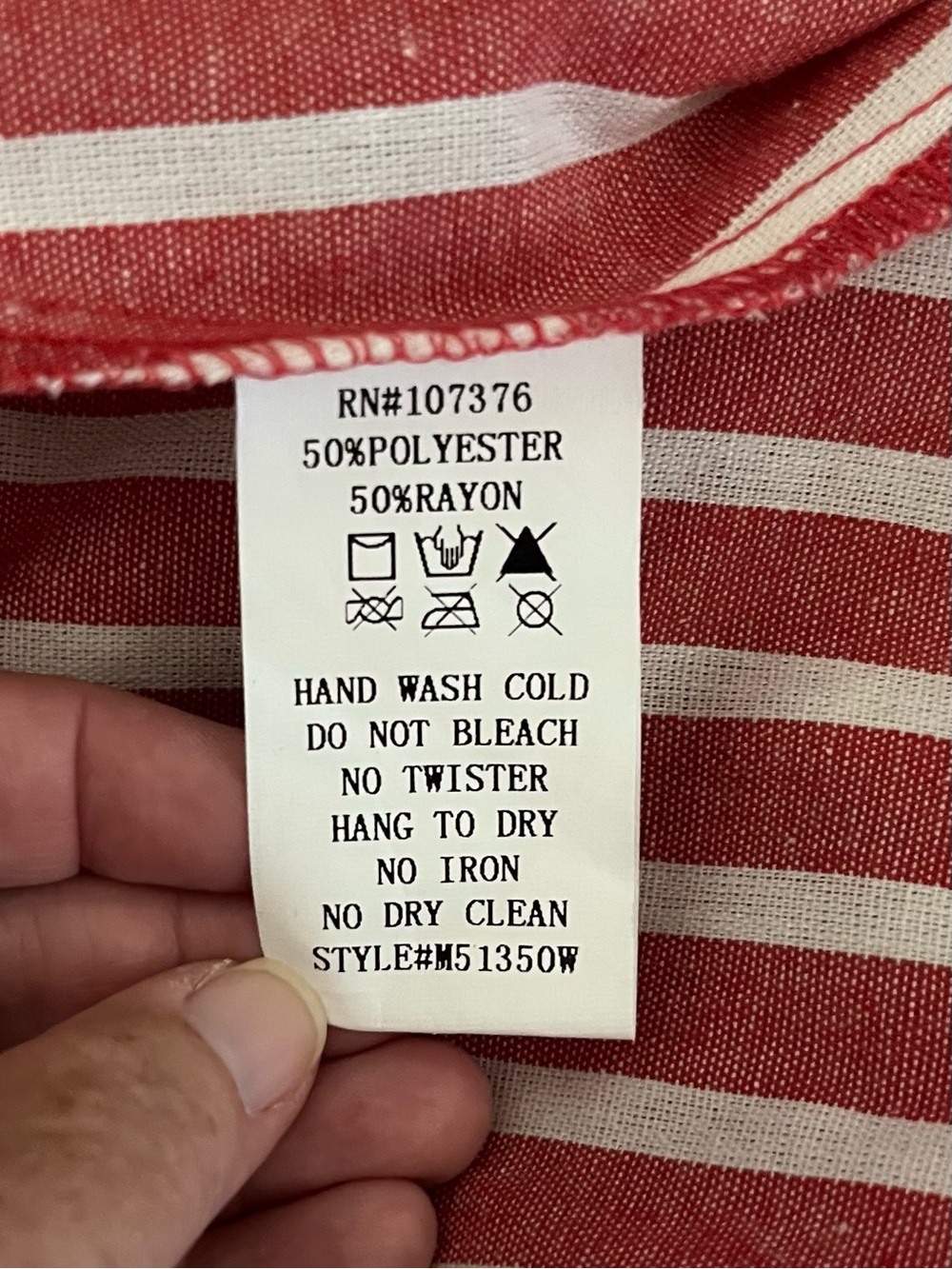 Red and White Striped Sleeveless Dress with Front Zip - Picture 7 of 8
